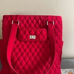 Vera Bradley Red Quilted Tote – Statement & Structure